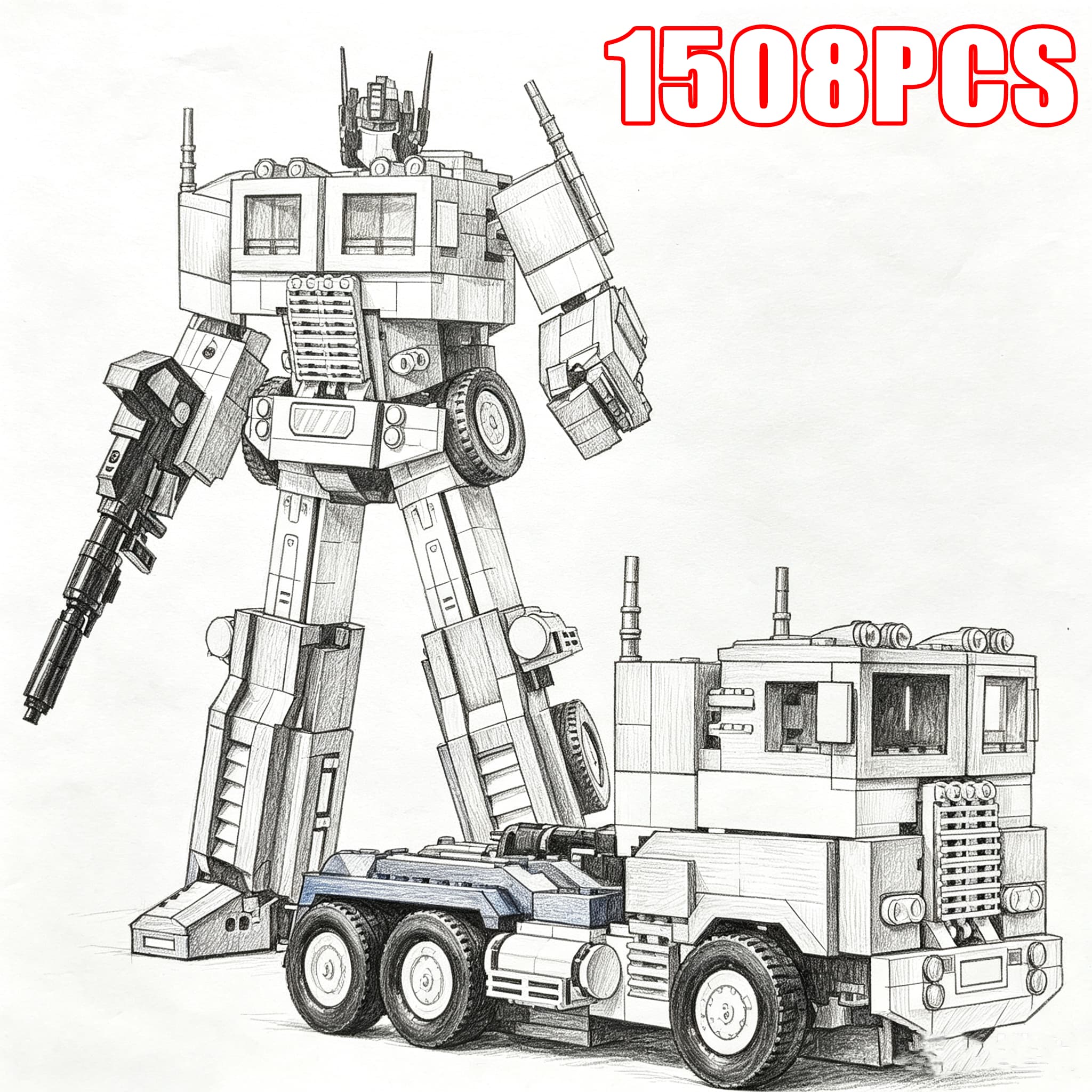 Model Kit Brands - NEW 1:8 Scale 1508PCS Technical Performance