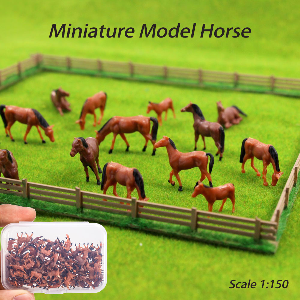 Model Kit Horse - Scale 1:150 Miniature Horse Model Brown