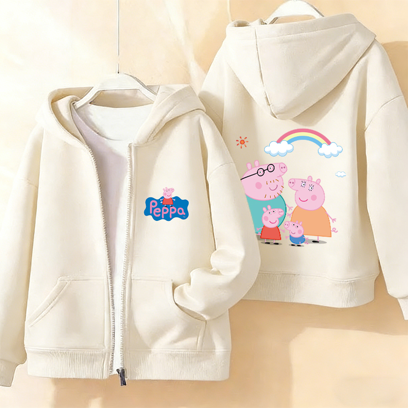 Peppa Pigs Kids Zipper Hoodies - Model Kit Varnish ulasan dan harga