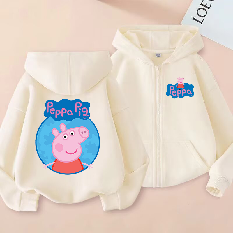Peppa Pigs Kids Zipper Hoodies - Model Kit Varnish ulasan dan harga