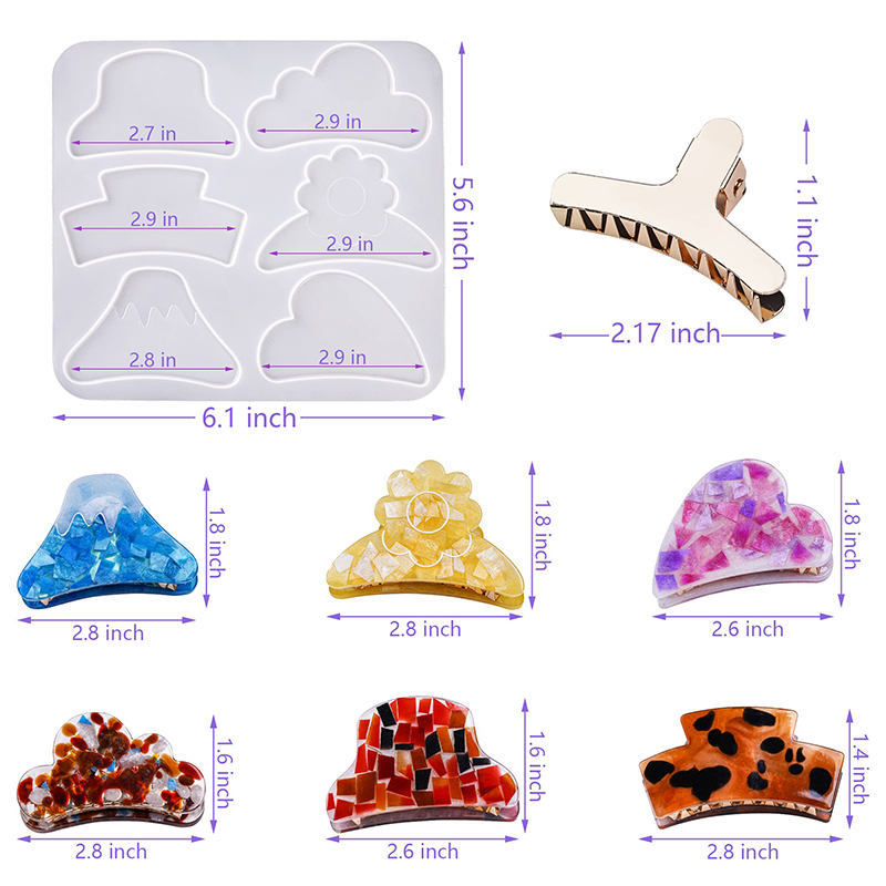 Hair Claw Clips Silicone Resin - Model Kit Varnish ulasan dan harga