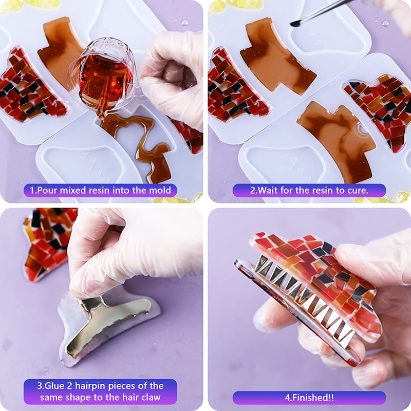 Hair Claw Clips Silicone Resin - Model Kit Varnish ulasan dan harga