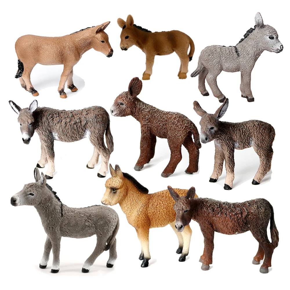 Donkey Model Toy Animals Figur - Model Kit Horse ulasan dan harga