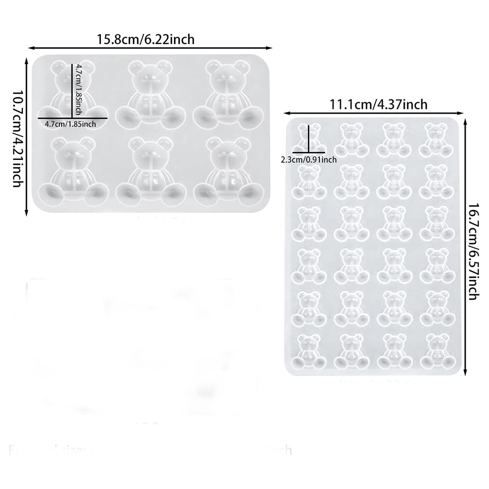 Crystal Bear Resin Silicone Mo - Model Kit Varnish ulasan dan harga